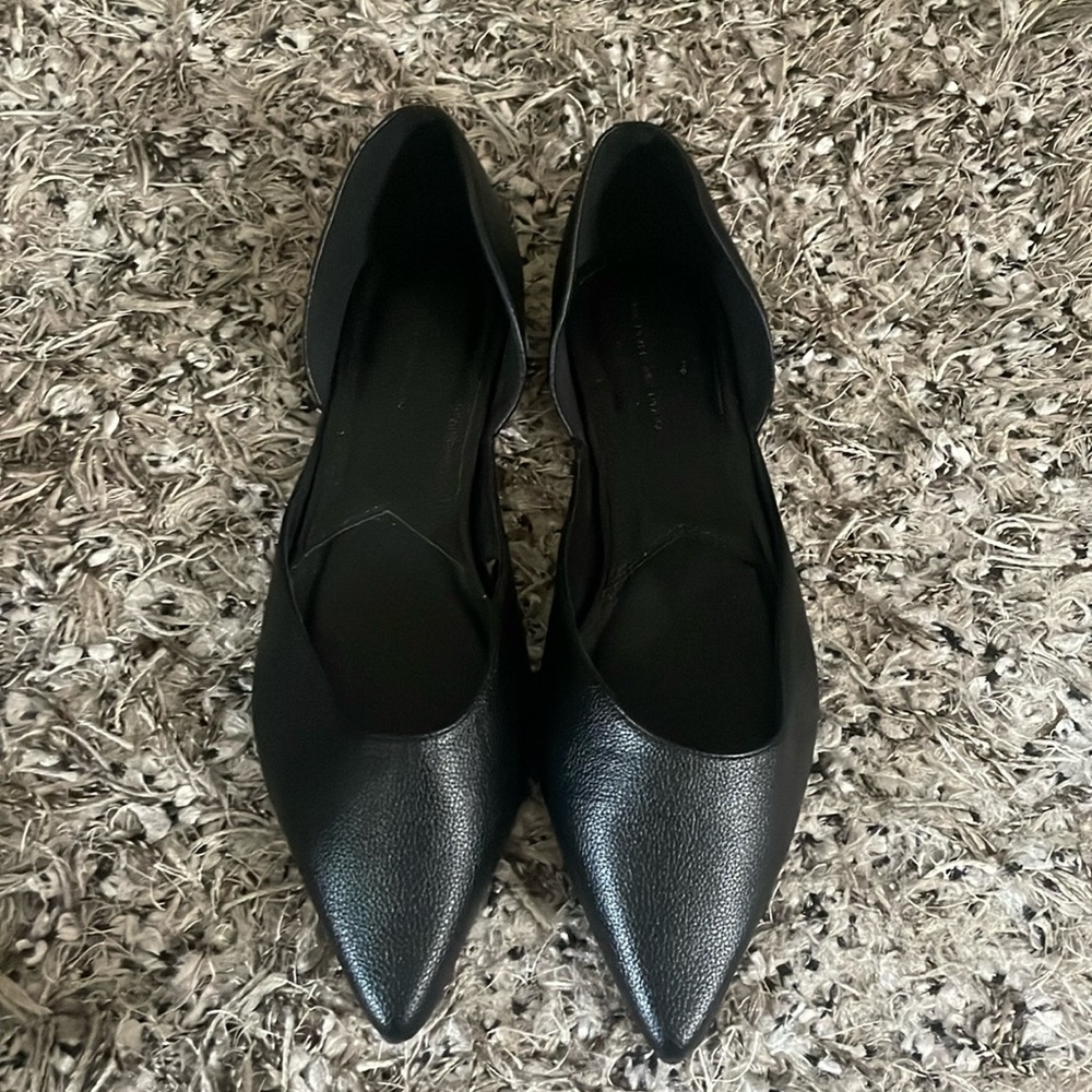 French connection‎ pointy black flats shoes